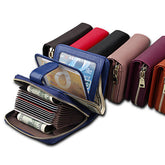 Genuine Leather Unisex 10 Card Slot Wallet Fashion Hasp Holder